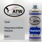 Preview: Opel, Magnesiumsilber Metallic, 9021: 400ml Sprühdose, von ATW Autoteile West.